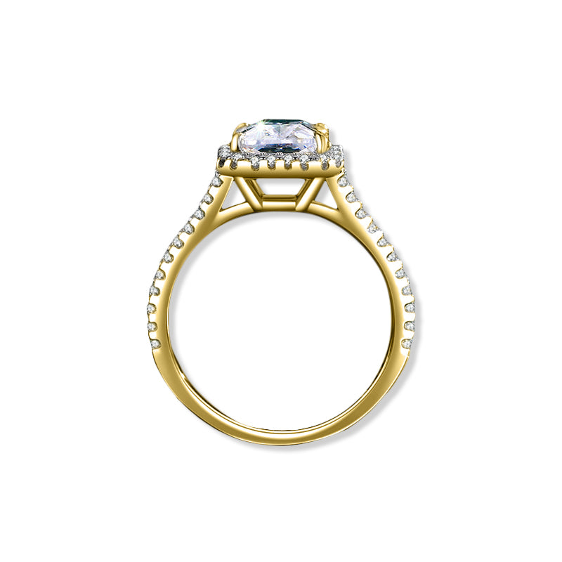 The Thea - Women's Emerald Sapphire Engagement Wedding Ring