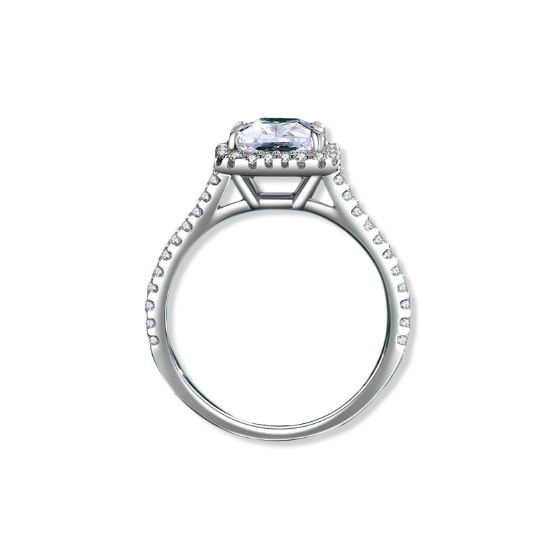 The Maeve - Women's Emerald Sapphire Engagement Wedding Ring