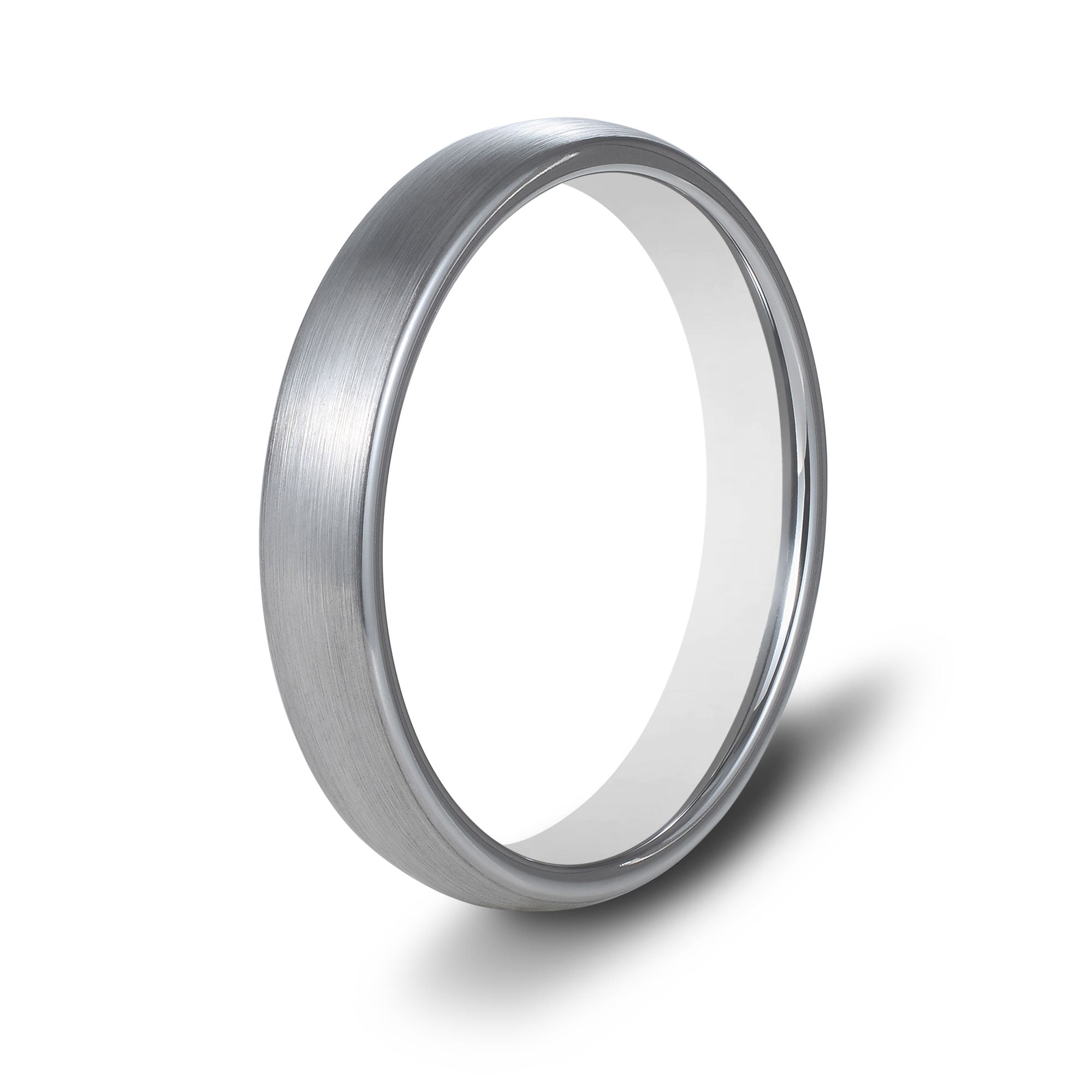 The Hero - Women's Silver 4mm Brushed Tungsten Ring