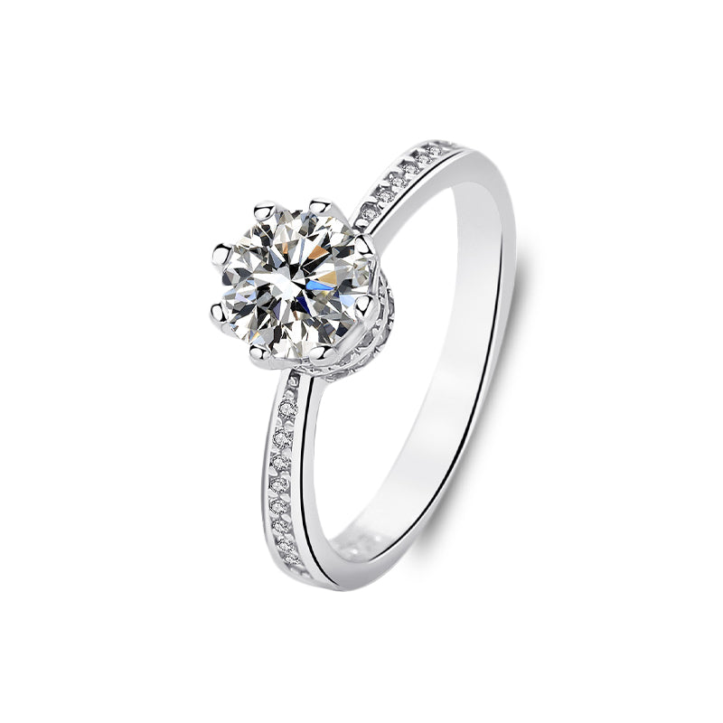 The Esme - Women's 0.8 crt Moissanite Diamond Ring