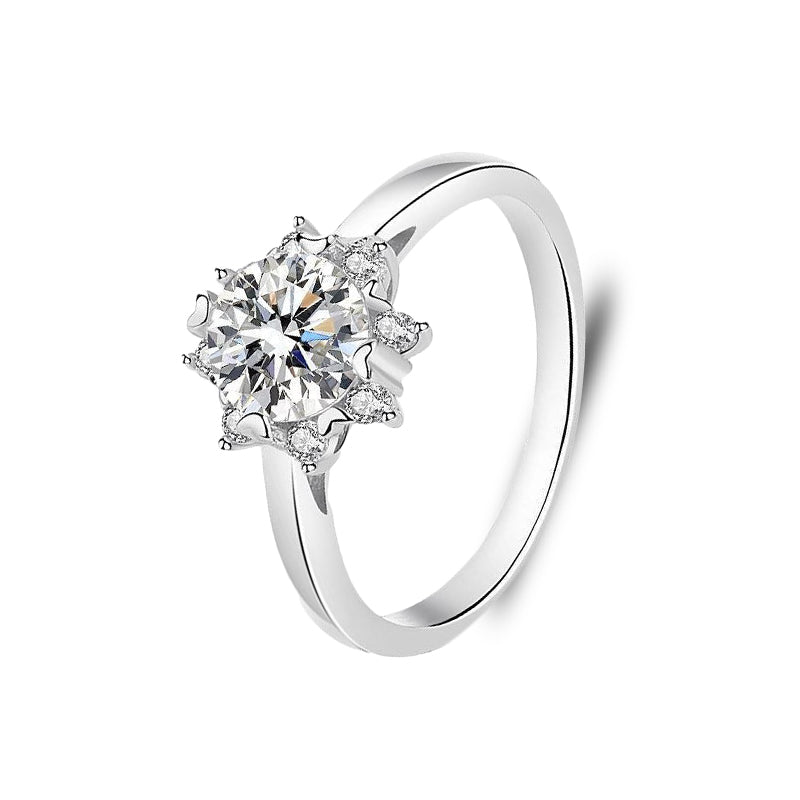 The Zanessa - Women's 1.0 crt Moissanite Diamond Ring