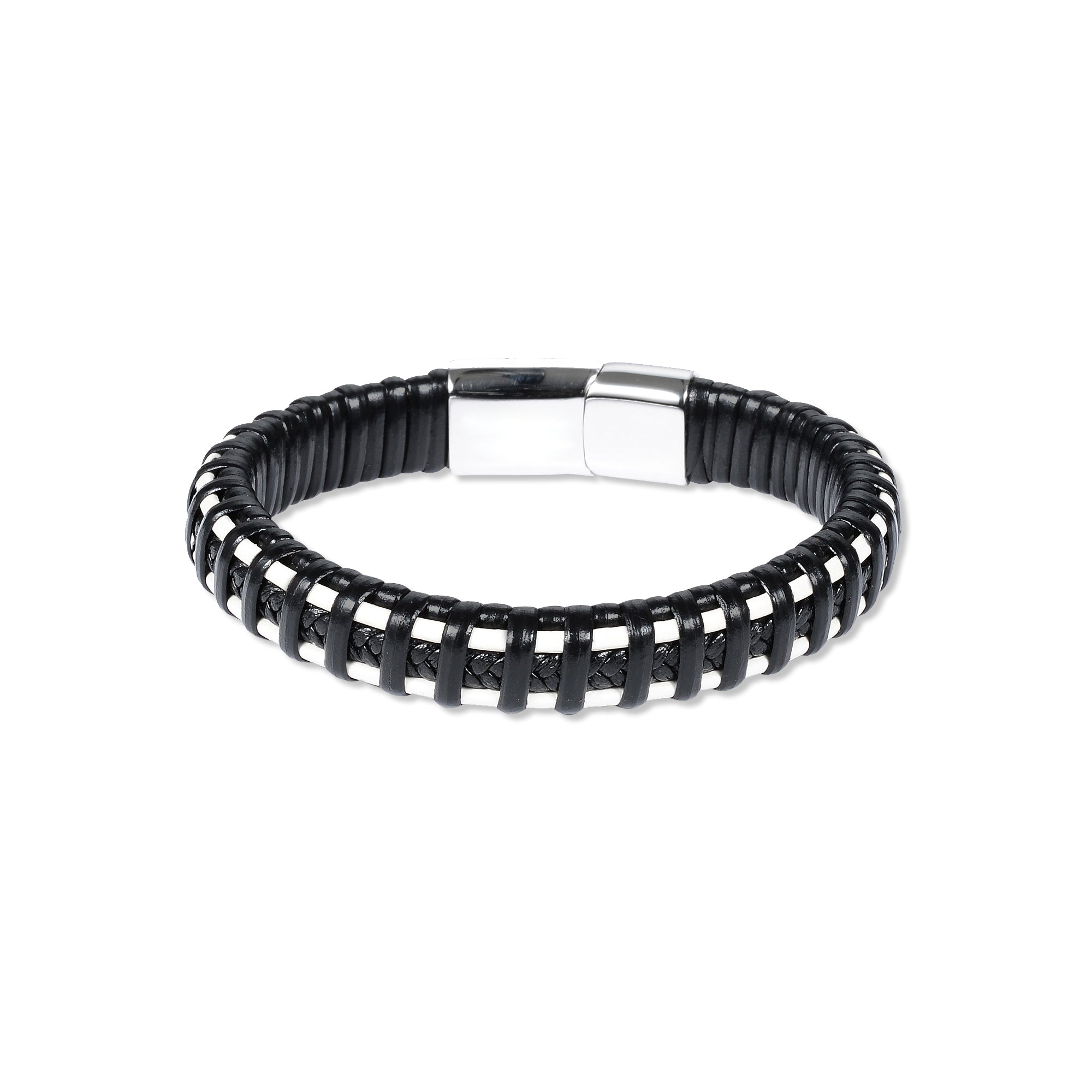 Monochrome Braided Stainless Steel Bracelet