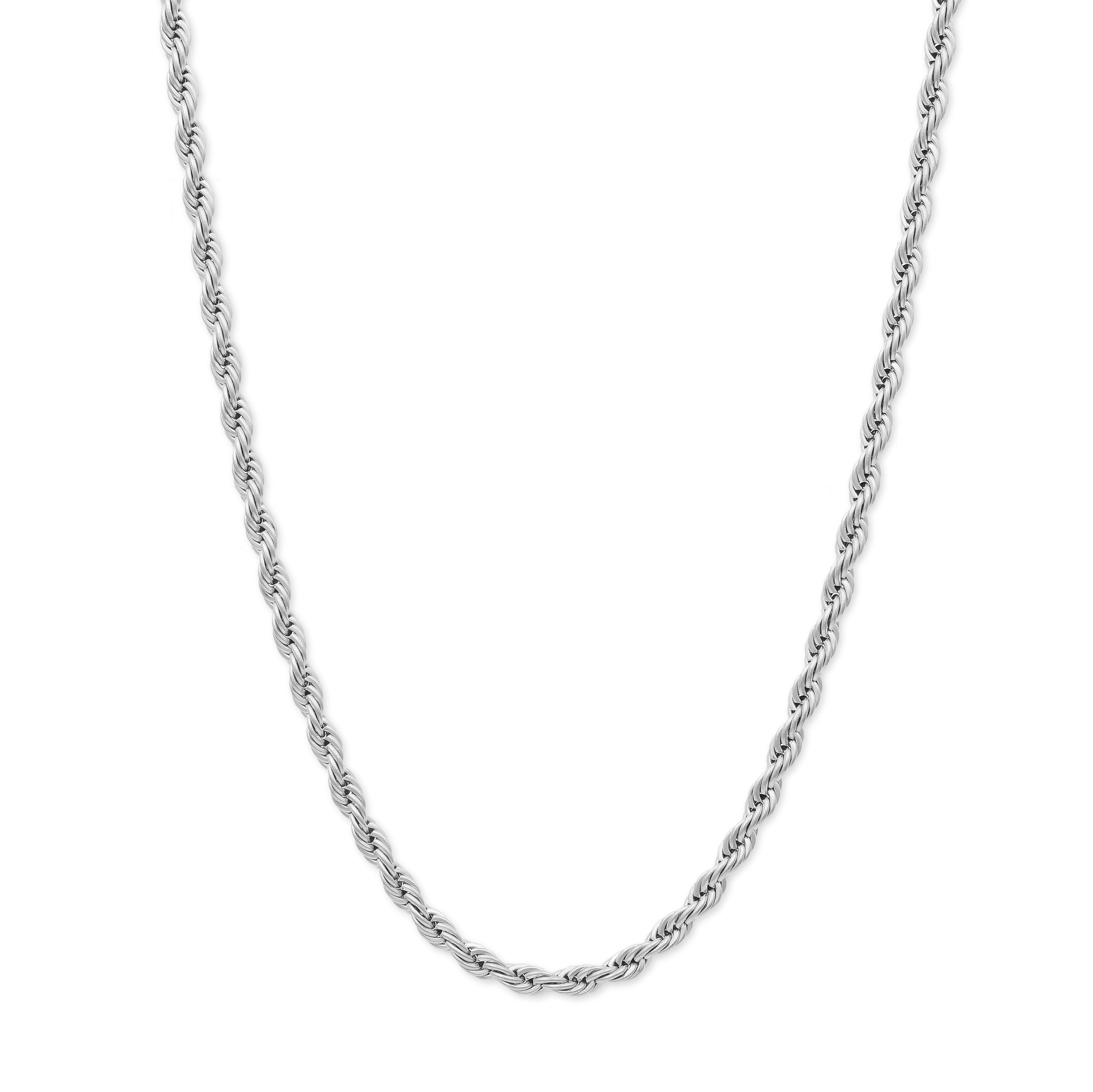 4mm Rope Necklace (Silver)