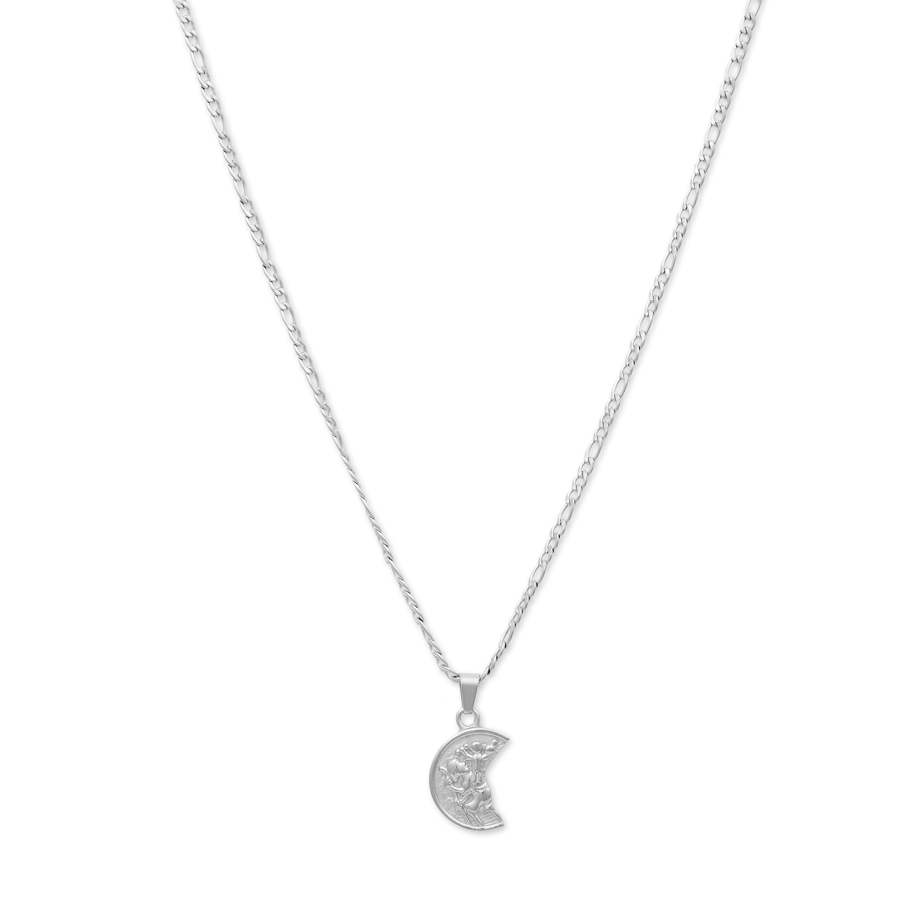 Roman Coin Chain Necklace (Silver)