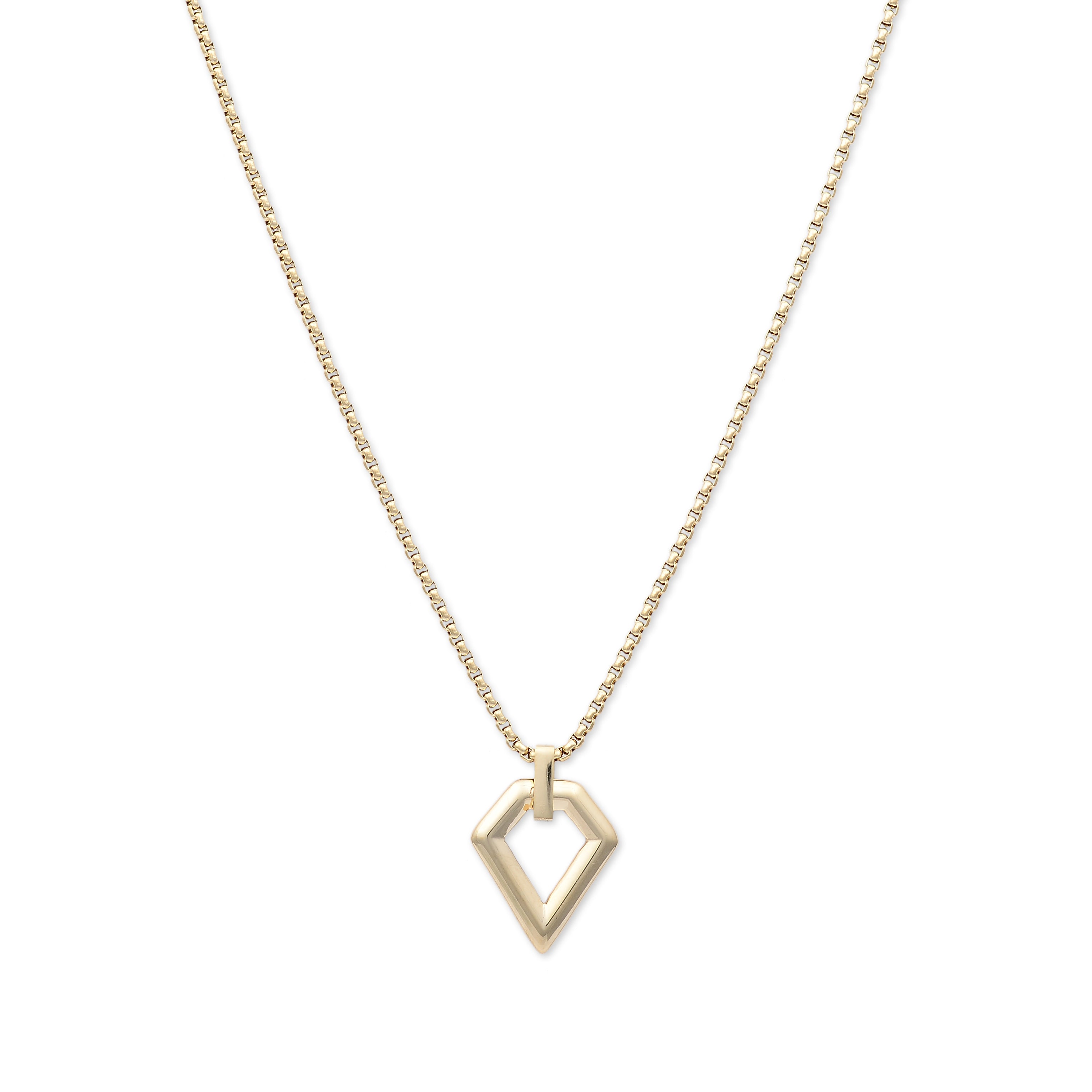 Angular Link Necklace (Gold)