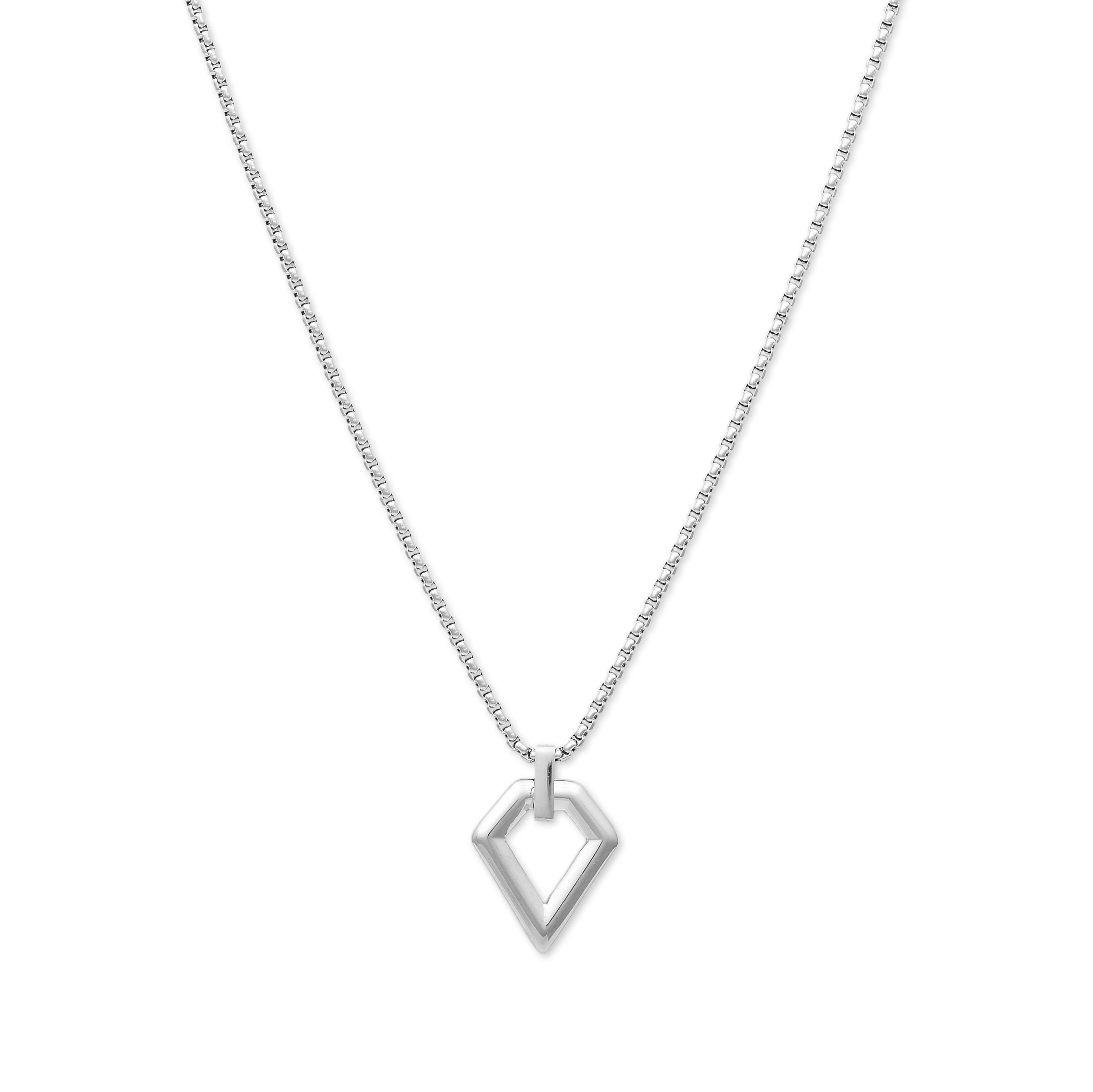 Angular Link Necklace (Silver)