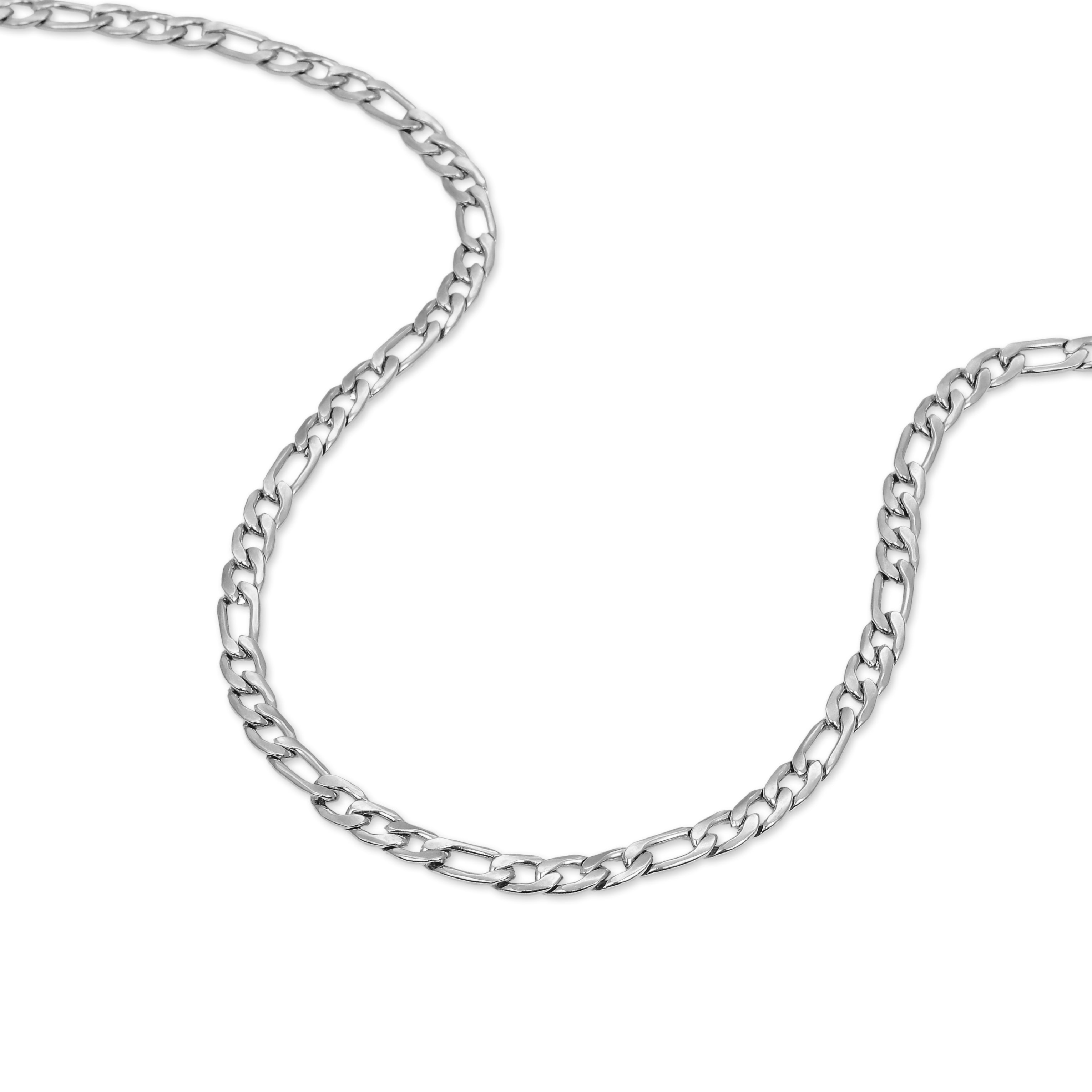 5mm Figaro Necklace (Silver)