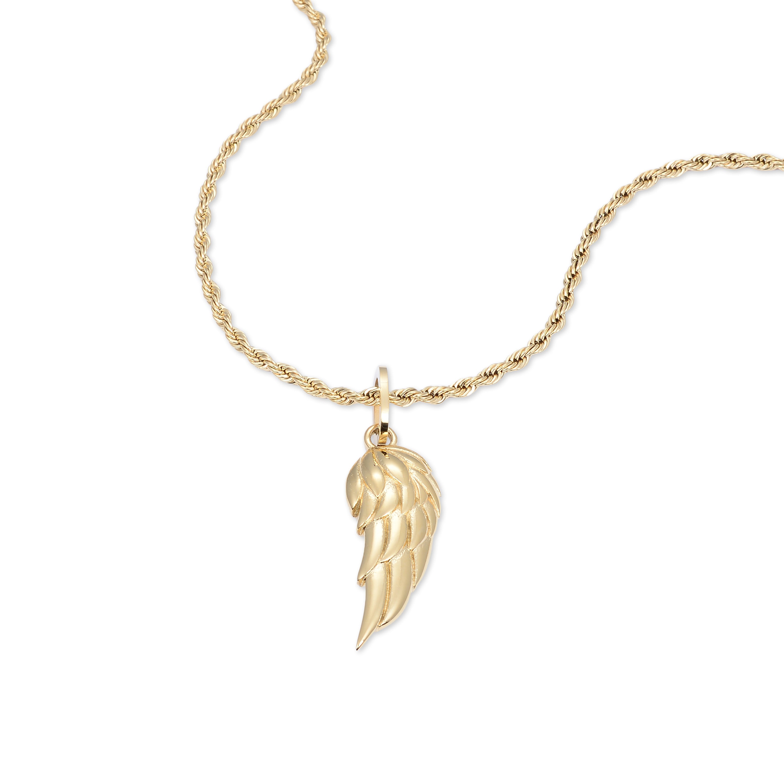 Angel Wing Twist Chain Necklace (Gold)