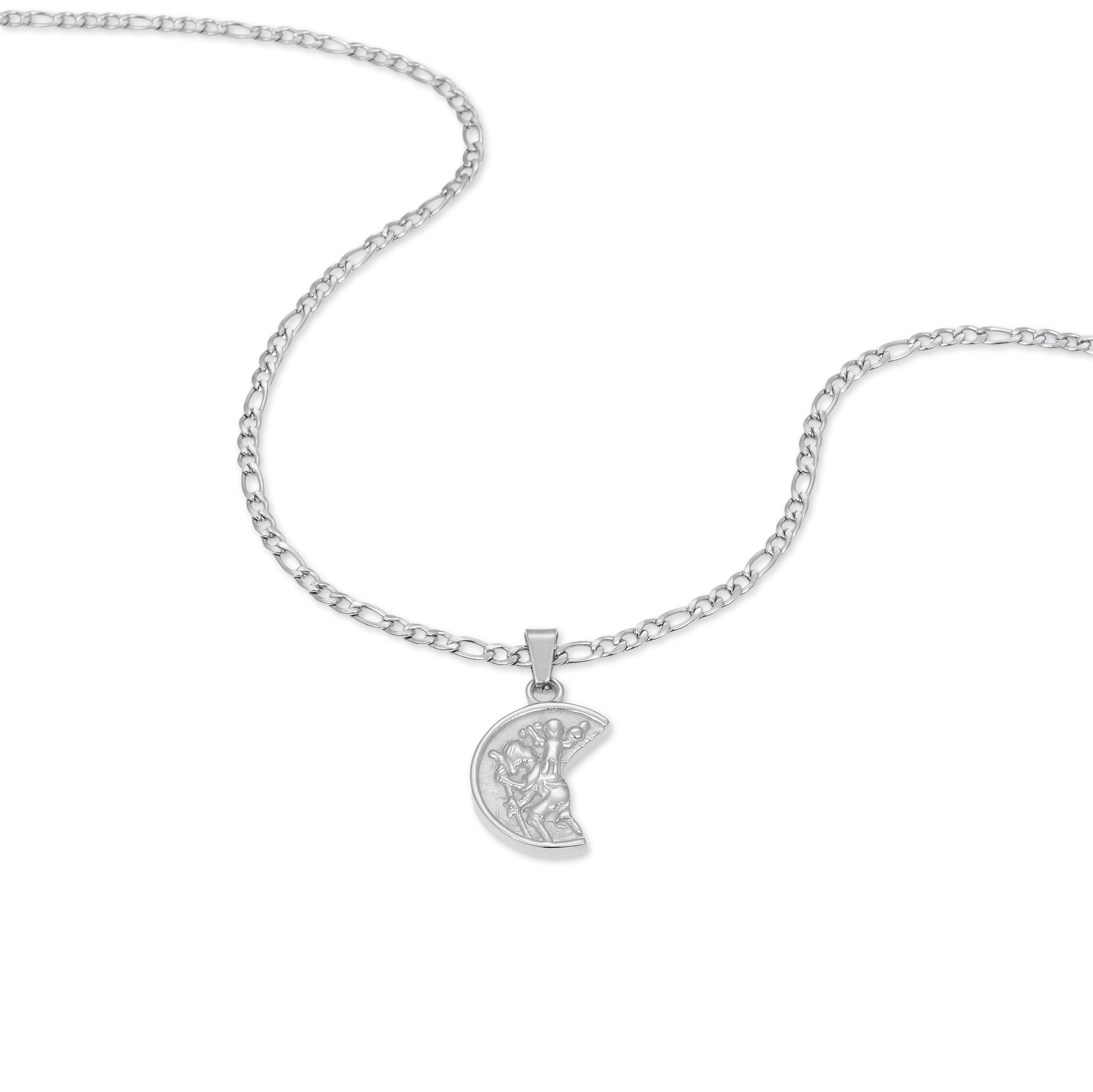 Roman Coin Chain Necklace (Silver)