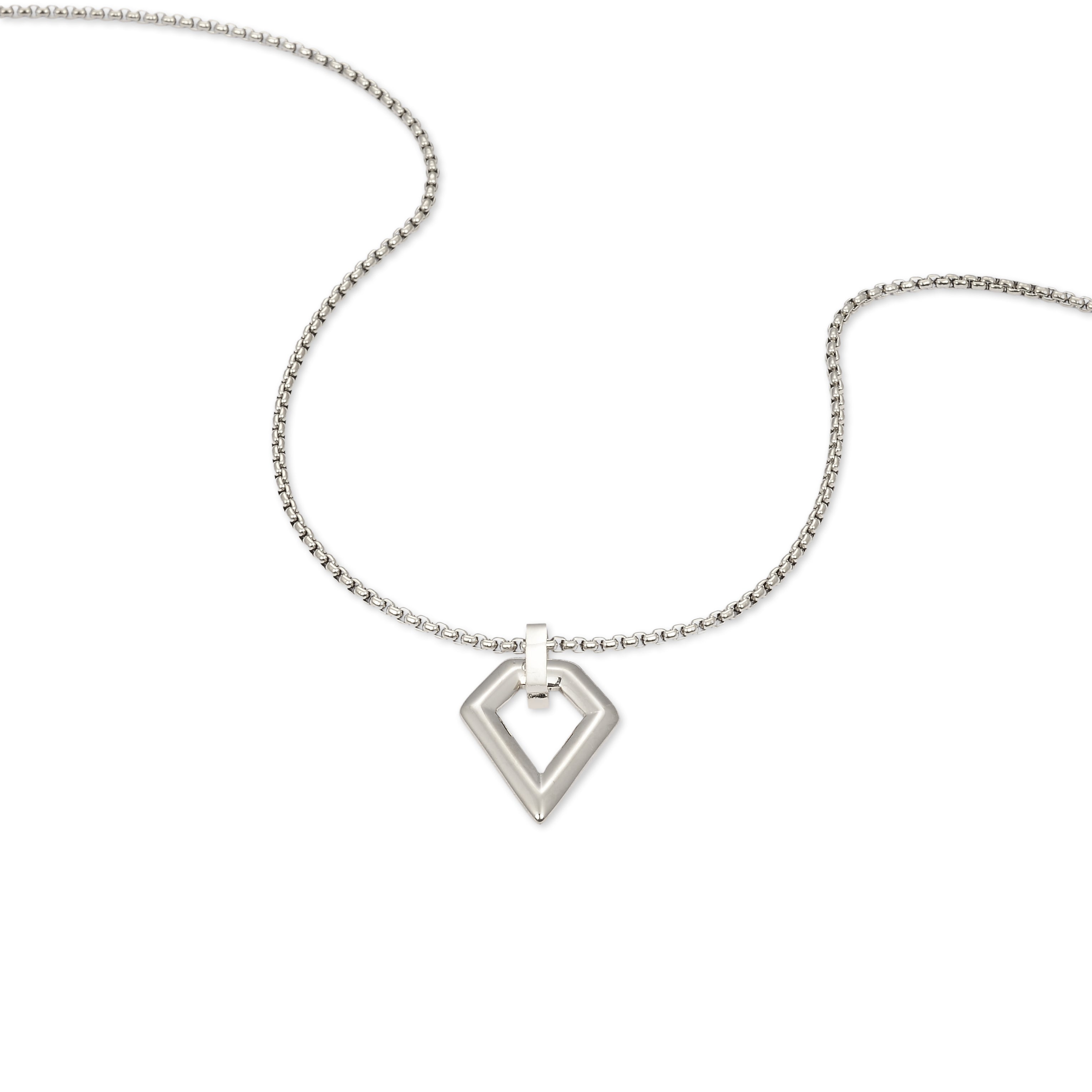 Angular Link Necklace (Silver)