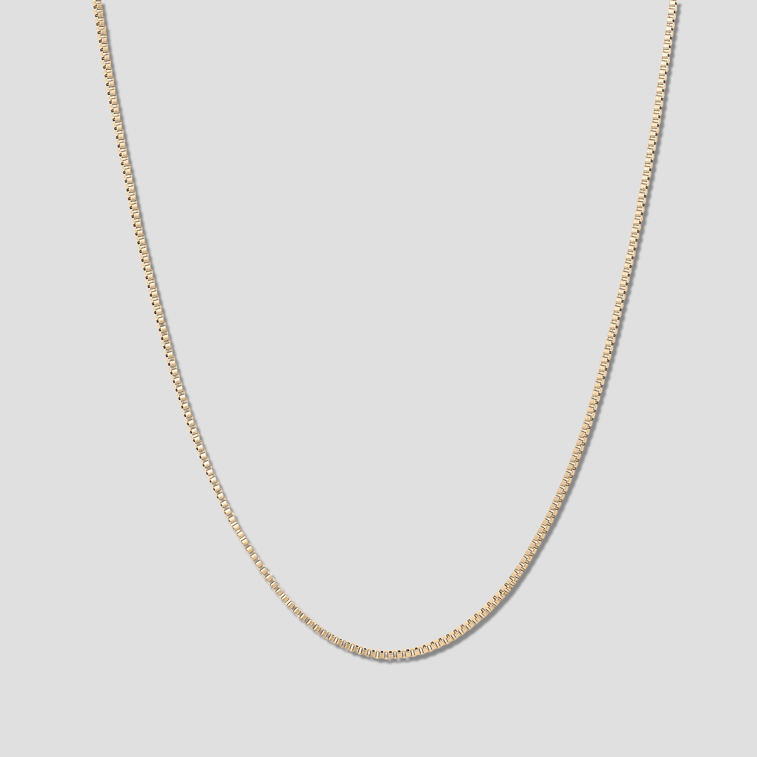 Classic Box Chain Necklace (Gold)