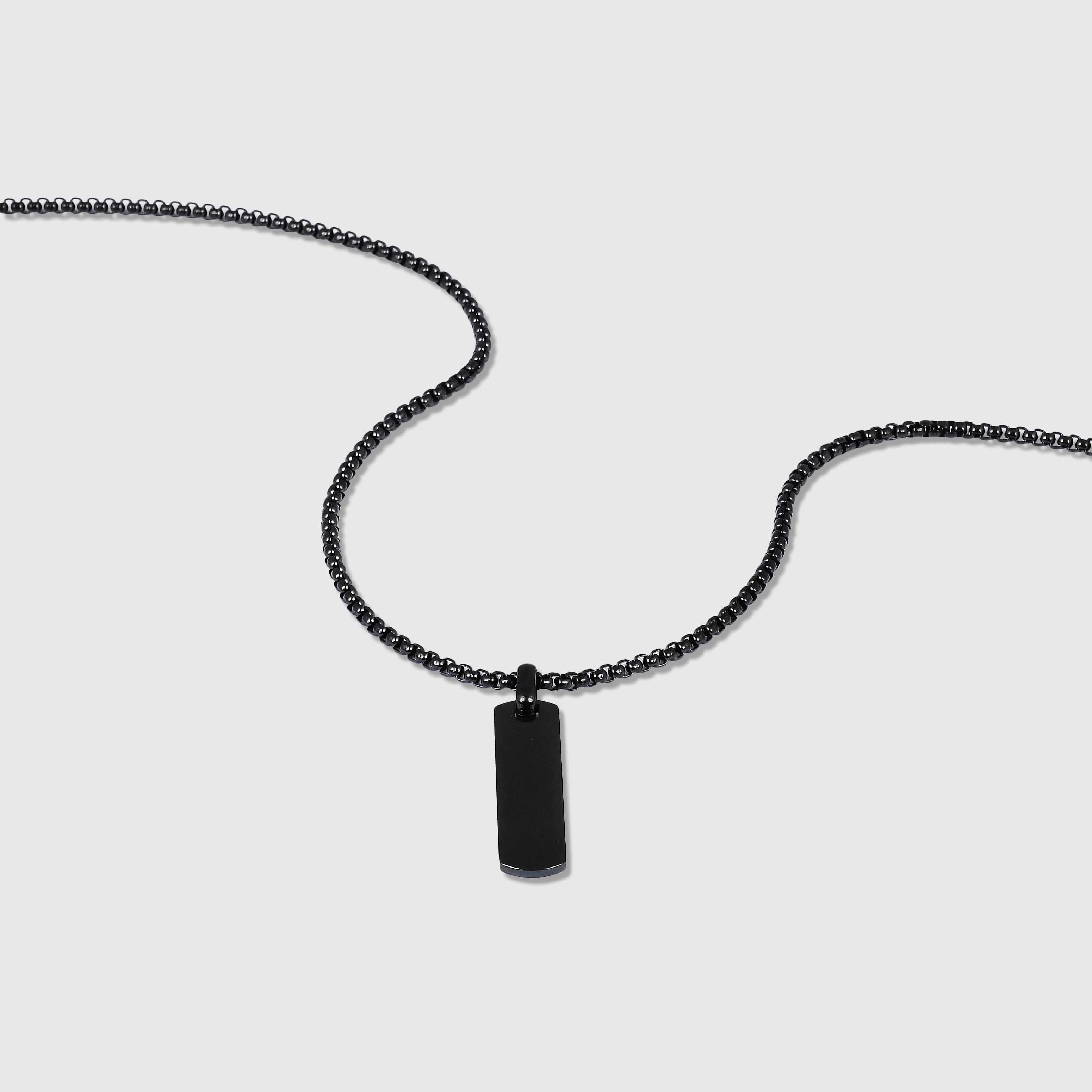 Tag Necklace (Black)