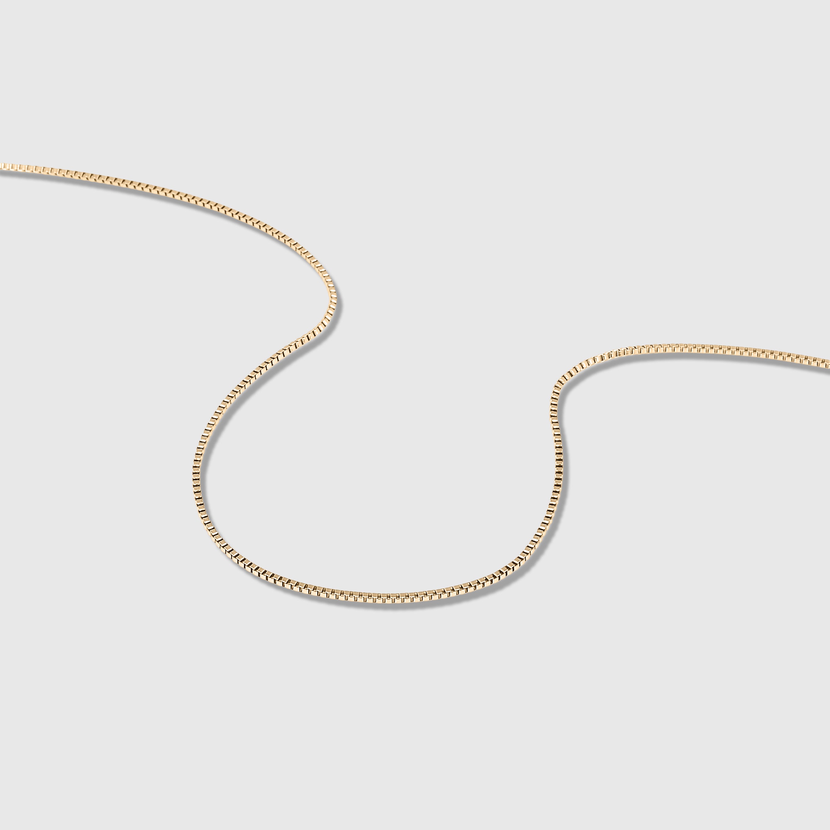 Classic Box Chain Necklace (Gold)