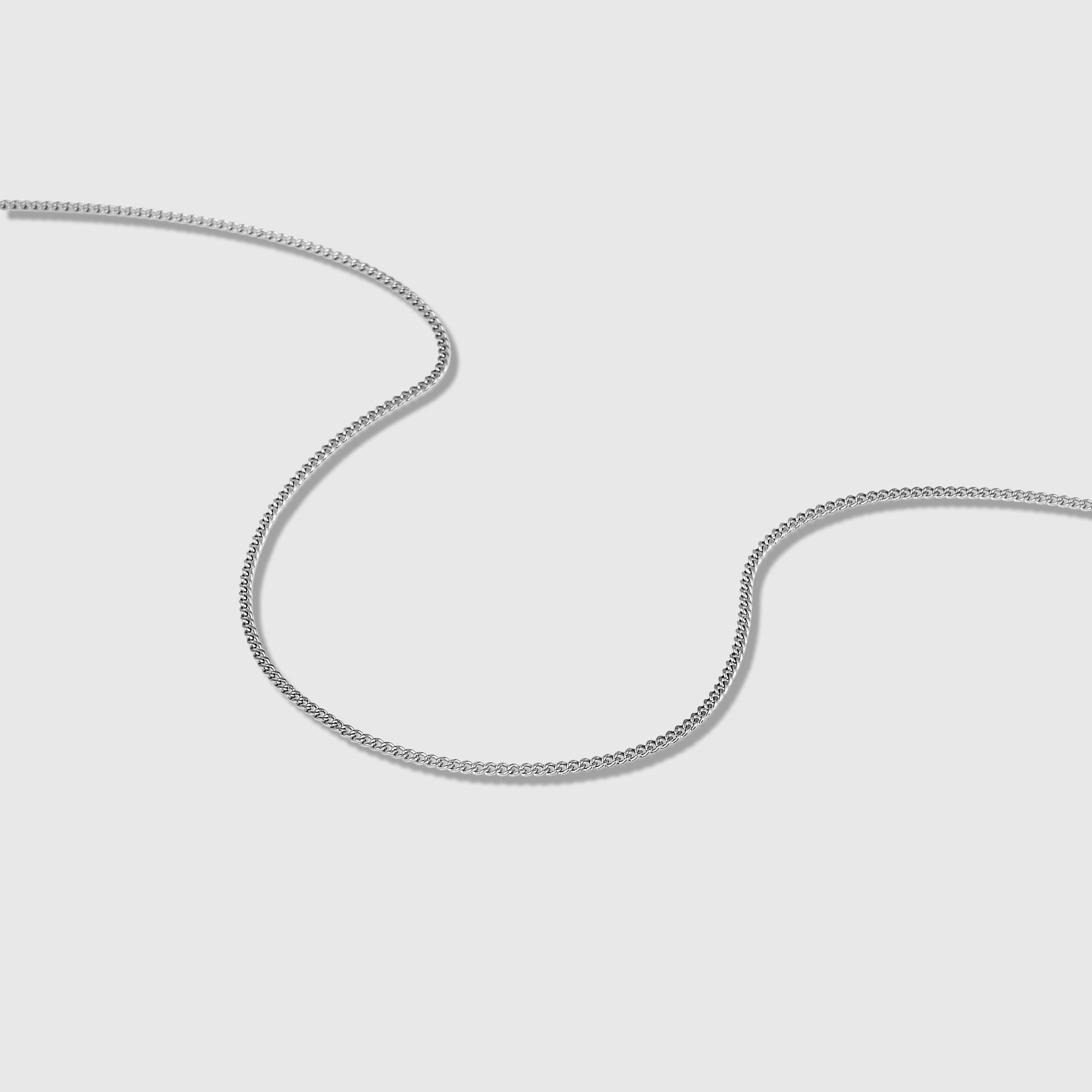 2mm Cuban Chain Necklace (Silver)