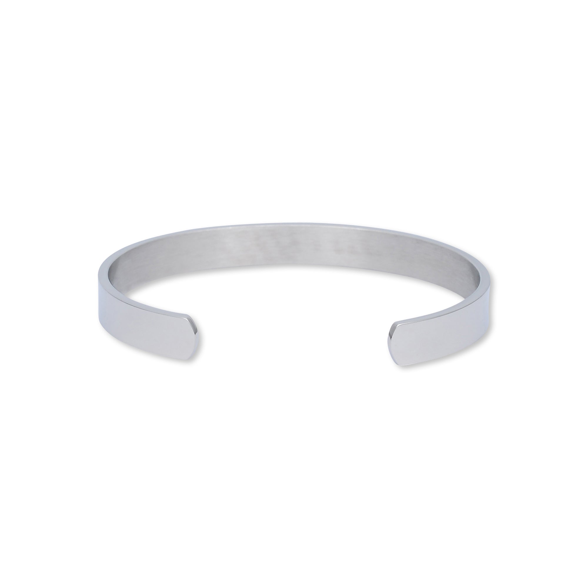 Silver Stainless Steel Cuff Bangle