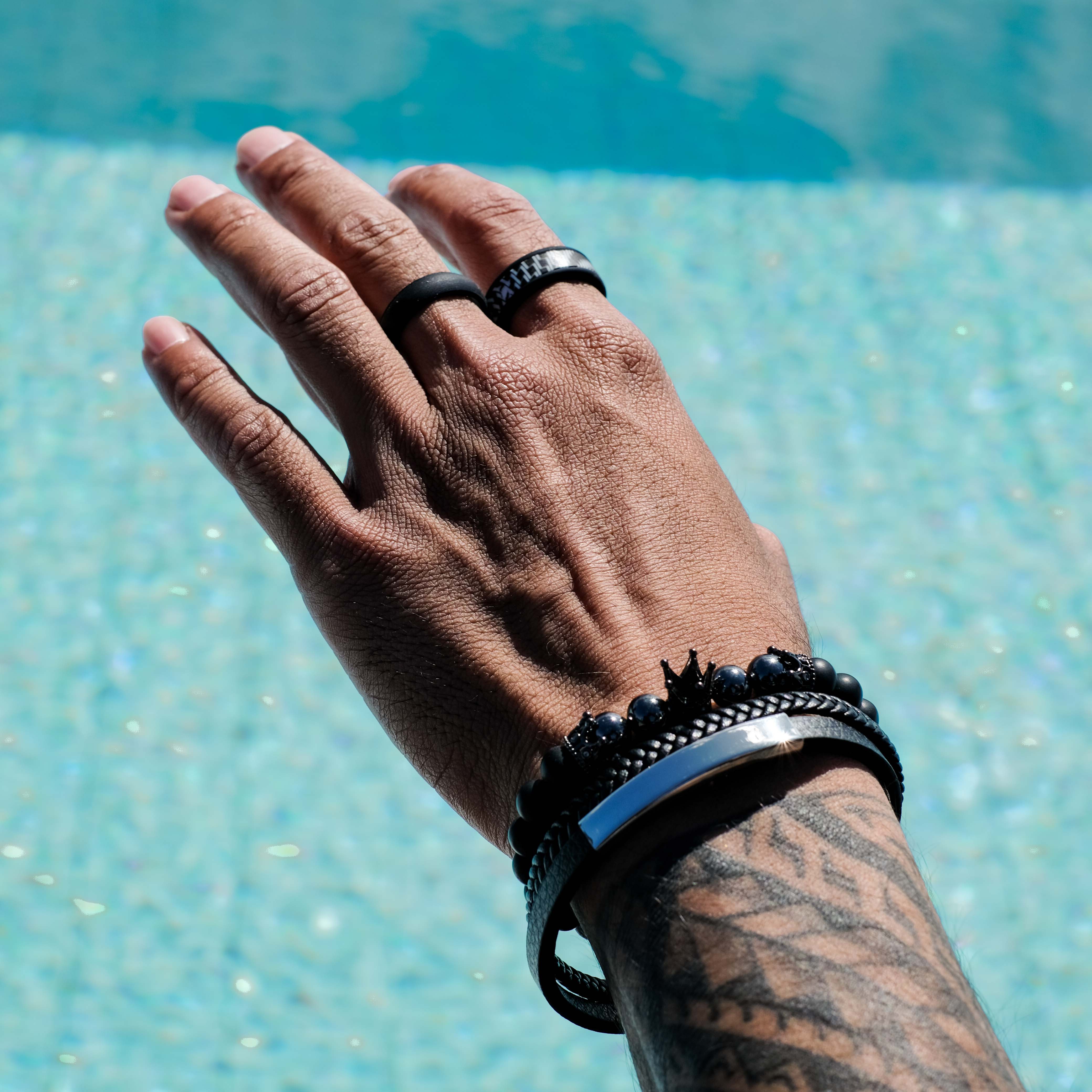 The Onyx Gleam - Silicone Ring