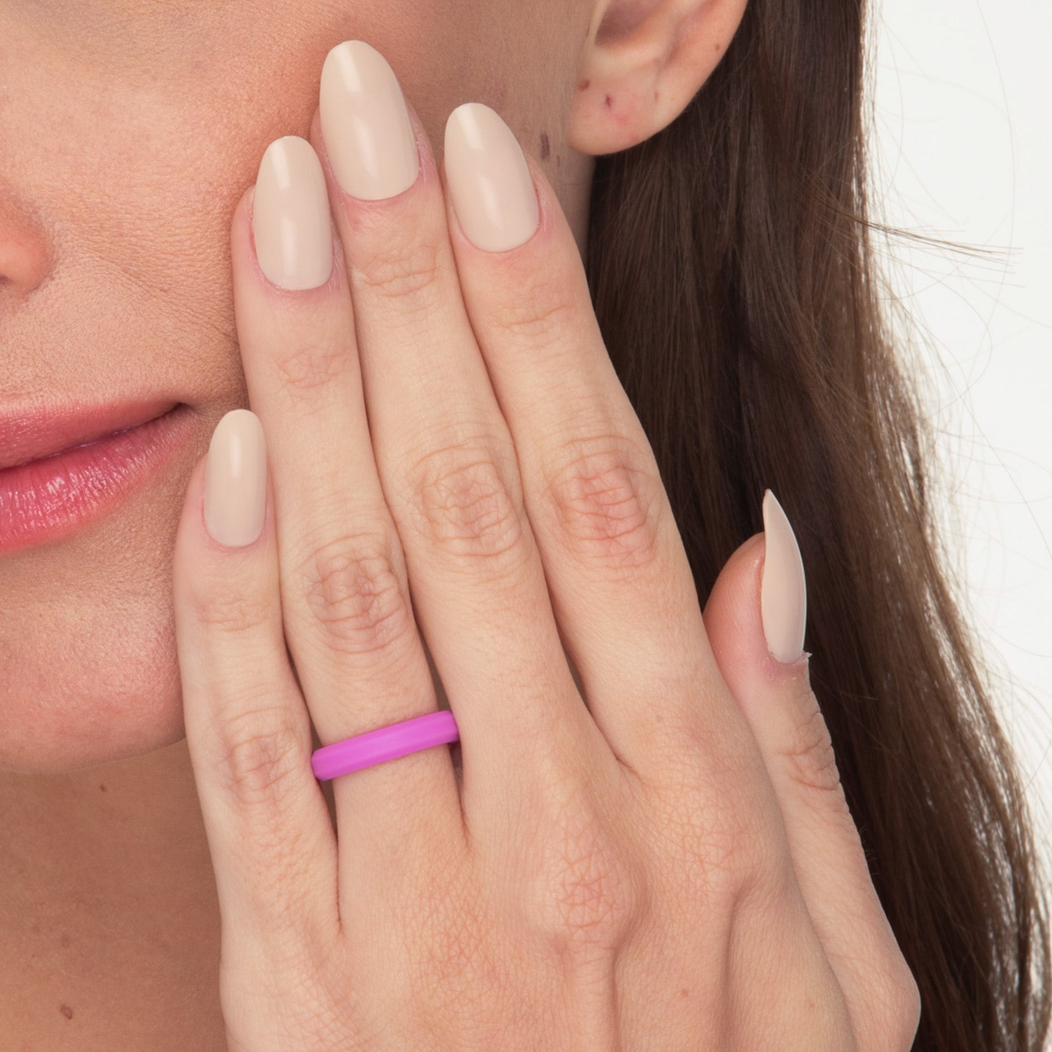 The Fuchsia Elegance - Women's Silicone Ring