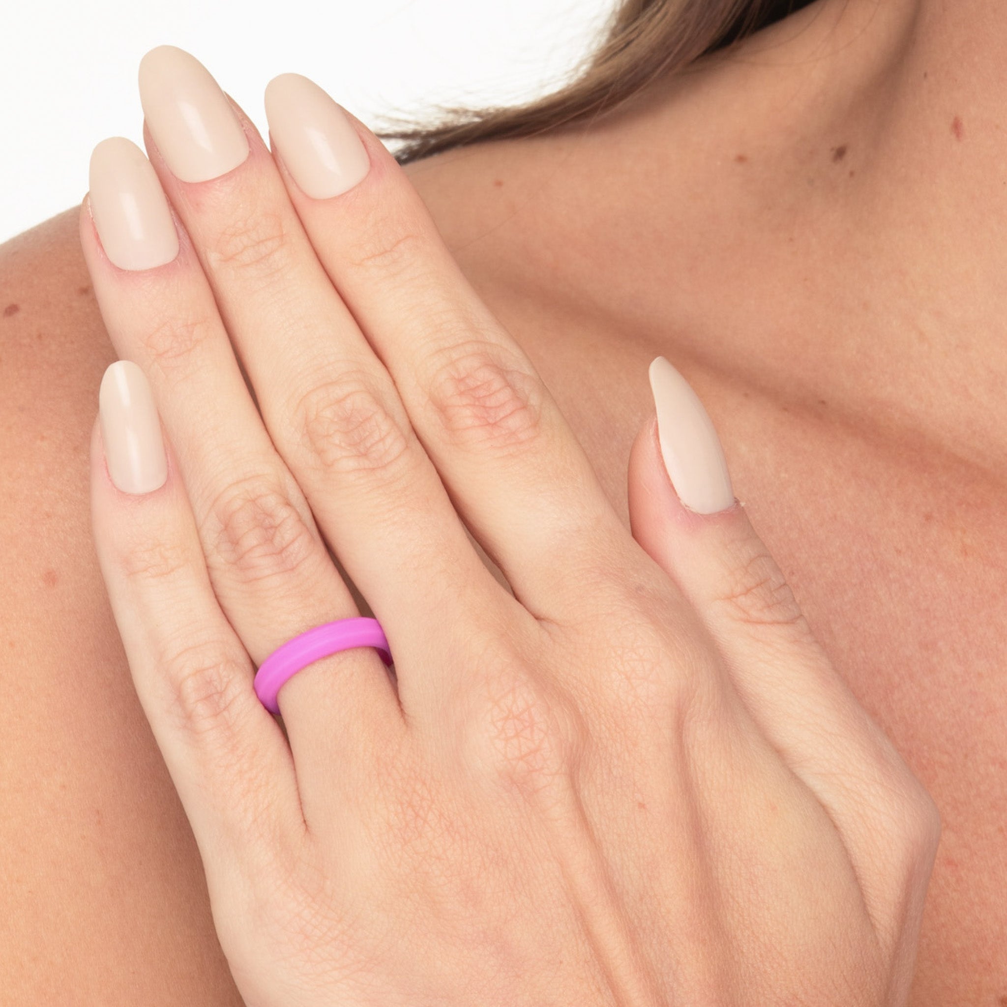 The Fuchsia Elegance - Women's Silicone Ring